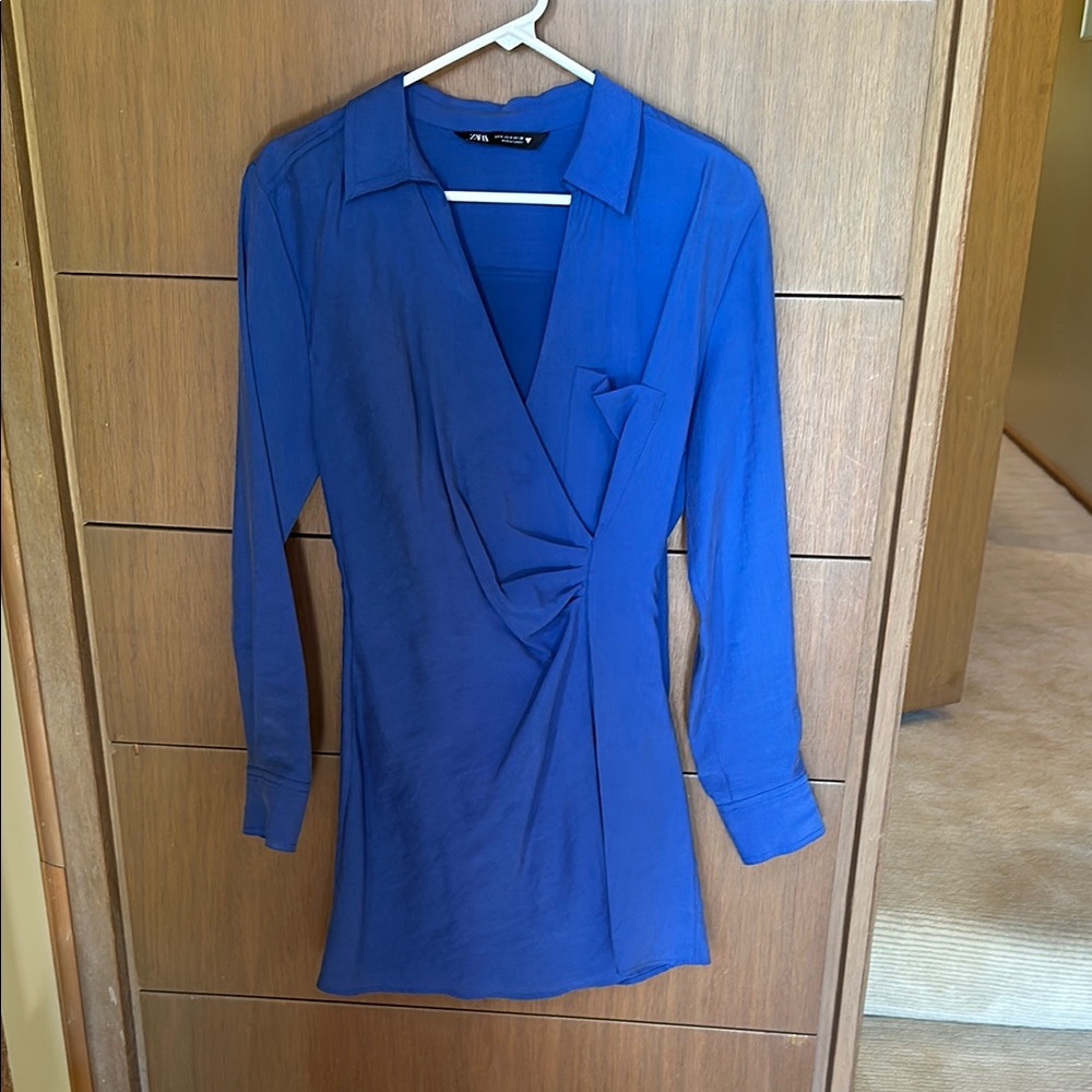 Zara Classic Blue Shirt Dress